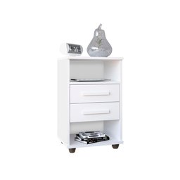 Mesa de Cabeceira Cielo Cor:branco Mizza Decor - 1