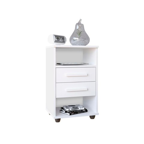 Mesa de Cabeceira Cielo Cor:branco Mizza Decor