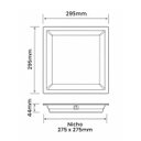 Ver imagem 3 de Painel LED Embutir Recuado 29,5x29,5cm Preto 24W 4000k Luz Neutra Opus ST1947