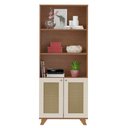 Ver imagem 1 de Estante 2 Portas 3 Nichos 172x70 4708 Cinamomo Off White Arly