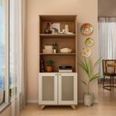 Ver imagem 6 de Estante 2 Portas 3 Nichos 172x70 4708 Cinamomo Off White Arly
