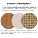 Ver imagem 4 de Estante 2 Portas 3 Nichos 172x70 4708 Cinamomo Off White Arly