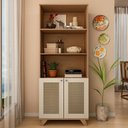 Ver imagem 2 de Estante 2 Portas 3 Nichos 172x70 4708 Cinamomo Off White Arly