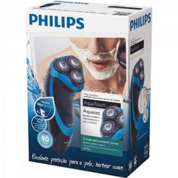 Barbeador Sem Fio At756/16 Bivolt Preto/azul Philips - 3
