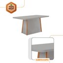 Ver imagem 5 de Mesa de Jantar Diane 120cm Tampo MDF Vidro Cadeiras Eloise Moderna Tork Naturale Serigrafia Off