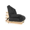 Sofa Cama Solteiro Futon Dobrável Preto - 1