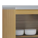 Ver imagem 6 de Balcão de Cozinha com Pia Inox 120cm 3 Portas 2 Gavetas Livy P11 Damasco/Off White - Mpozenato