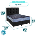 Ver imagem 3 de Kit Cama Box + Cabeceira + Colchão Queen Molas Ensacadas - Petrus - Paropas