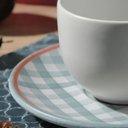 Ver imagem 6 de Xícara de Chá com Pires Coup Stoneware Tempo de Festa 220ml Porto Brasil