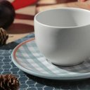 Ver imagem 5 de Xícara de Chá com Pires Coup Stoneware Tempo de Festa 220ml Porto Brasil