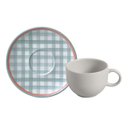 Ver imagem 1 de Xícara de Chá com Pires Coup Stoneware Tempo de Festa 220ml Porto Brasil