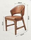 Ver imagem 6 de Cadeira Estofada Elegance Sala de Jantar Base Madeira Boucle:Cinza