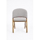 Ver imagem 2 de Cadeira Estofada Elegance Sala de Jantar Base Madeira Boucle:Cinza