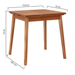 Mesa Garden Quadrada Natural - 2