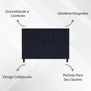 Ver imagem 4 de Cabeceira Decorativa Elen para Cama King 195 Cm Suede Cores
