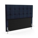 Ver imagem 1 de Cabeceira Soraya 195 para Cama King Z-007 Sued Azul Marinho Aradecor