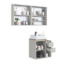 Ver imagem 7 de Conjunto para Banheiro 120cm com 3 Peças Gabinete Suspenso com Cuba Bahamas