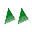 Ver imagem 1 de Kit 2 Vassouras Rastelo de Plástico Jardim Grama sem Cabo