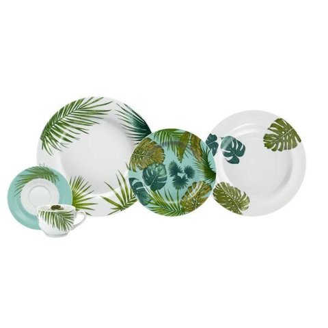 Serviço de Jantar e Chá 30 Peças Porcelana - Natureza Urbana Patricia Schmidt