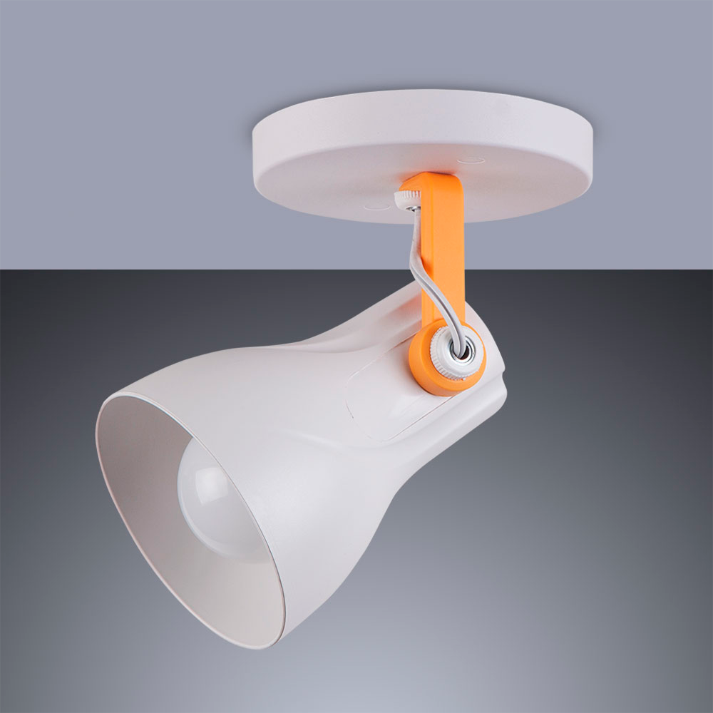 Luminária de Teto Spot Sobrepor Direcionável Octa Plus Design Moderno Quarto Sala 1L E27 Branco c/ a - 2