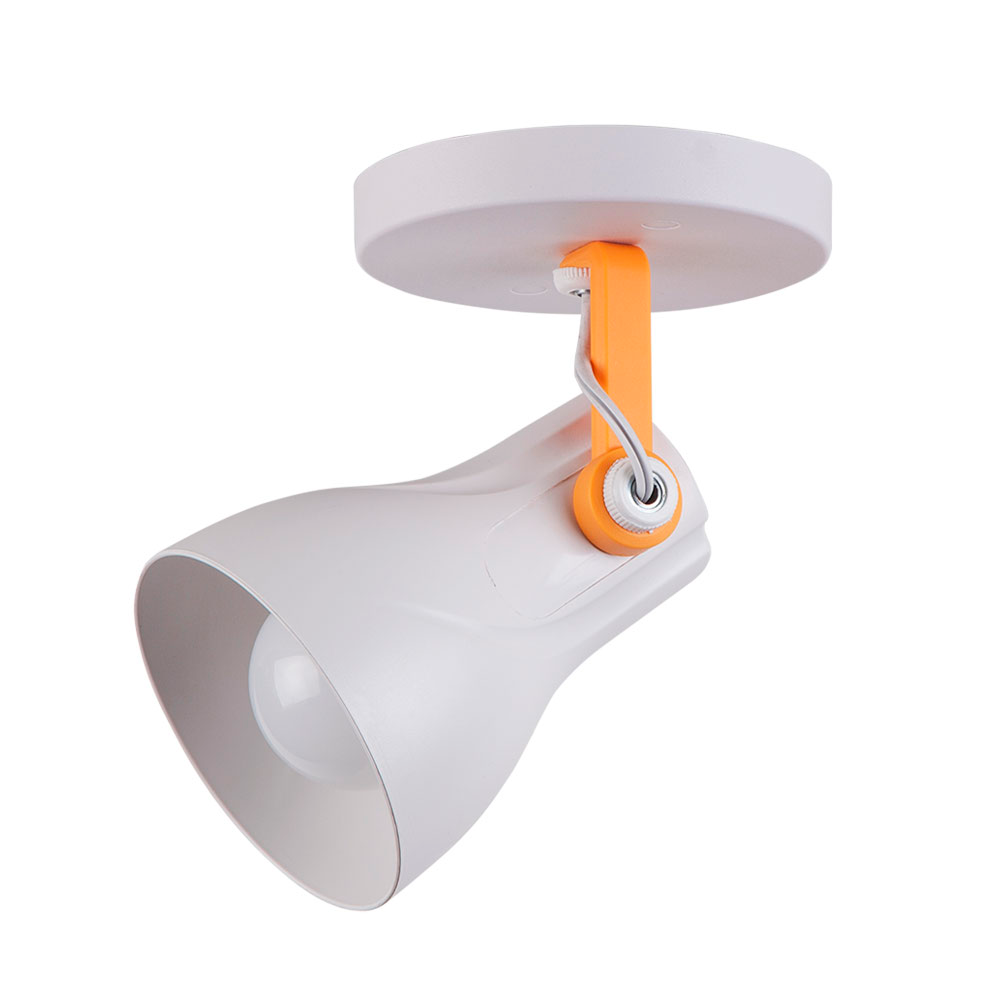 Luminária de Teto Spot Sobrepor Direcionável Octa Plus Design Moderno Quarto Sala 1L E27 Branco c/ a