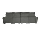 Ver imagem 5 de Sofá Retrátil e Reclinável 3.20m Molas Ensacadas e Costura Tripla Cama inBox Nobre Suede Cinza