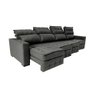 Sofá Retrátil e Reclinável 3.20m Molas Ensacadas e Costura Tripla Cama inBox Nobre Suede Cinza - 6