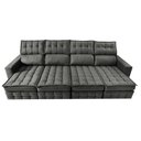Ver imagem 4 de Sofá Retrátil e Reclinável 3.20m Molas Ensacadas e Costura Tripla Cama inBox Nobre Suede Cinza