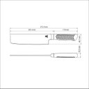 Ver imagem 2 de Faca Nakiri Tramontina Sushi Diamond com Lâmina e Cabo em Aço Inox 7"