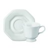 Estojo com 12 Xícaras Chá com Pires Prisma Porcelana Branca - Schmidt - 1