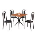 Ver imagem 2 de Conjunto Sala de Jantar com 4 Cadeiras Lívia Preto/Prata