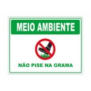 Ver imagem 1 de Placa Sinalização Aviso - Não Pise na Grama 20x30cm Tacolado 10 Unidades