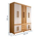 Ver imagem 4 de Guarda-Roupa Valdemóveis Bem Te Vi 10 Portas 3 Gavetas