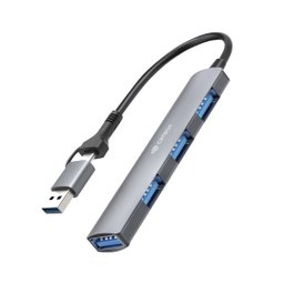 Hub Usb-c 3.0 Reversível, Hu-c500gy, 3x Usb 2.0, 1x Usb 3.0 - 1