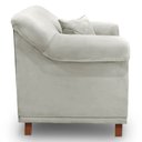 Ver imagem 5 de Kit 2 Poltronas Para Sala de Estar Vênus Veludo Pés Castanho - Pallazio - Cinza Prata