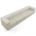 Ver imagem 5 de Sofá 4 Lugares para Sala Living Modular 352cm Lancaster F04 Linho Cru - Lyam Decor