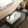 Cuba de Apoio Banheiro Lavabo Sobrepor Retangular de Porcelana Cerâmica Louça M12 - Máxima Metais - 1