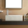 Cuba de Apoio Banheiro Lavabo Sobrepor Retangular de Porcelana Cerâmica Louça M12 - Máxima Metais - 3