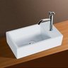 Cuba de Apoio Banheiro Lavabo Sobrepor Retangular de Porcelana Cerâmica Louça M12 - Máxima Metais - 2