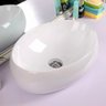 Cuba de Apoio Banheiro Lavabo Sobrepor Oval de Porcelana Cerâmica Louça M11 - Máxima Metais - 2