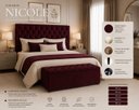 Ver imagem 3 de Cabeceira Estofada Recamier Baú para Cama Box 160cm Queen:Bordo