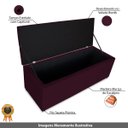 Ver mais imagens de Cabeceira Estofada Recamier Baú para Cama Box 160cm Queen:Bordo