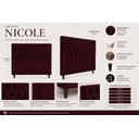 Ver imagem 2 de Cabeceira Estofada Recamier Baú para Cama Box 160cm Queen:Bordo