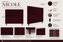 Ver imagem 2 de Cabeceira Estofada Recamier Baú para Cama Box 160cm Queen:Bordo