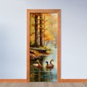Ver imagem 2 de Adesivo de Porta - Patos na Lagoa