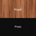 Ver imagem 4 de Mesa para Escritorio 40mm Pé Painel Savoia 150x60 Cor Nogal/preto
