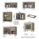 Ver imagem 4 de Cozinha Modulada Connect 7 Peças Duna/cristal com Balcão Forno - Móveis Henn