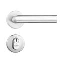 Ver imagem 1 de Fechadura Linha 1400 - Externa - M5 (Alavanca) - Roseta Inox Escovado