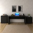 Ver imagem 2 de Conjunto para Escritório Preto 3 Peças Tecnomobili