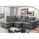Ver imagem 1 de Sofá de Canto Retrátil e Reclinável 6 Lugares Pillow Top Suede Berlim Cinza